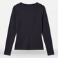Womens Essential Long Sleeve Button Top