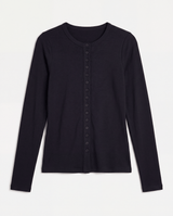 Womens Essential Long Sleeve Button Top