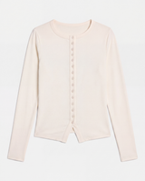 Womens Essential Long Sleeve Button Top
