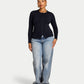 Womens Essential Long Sleeve Button Top