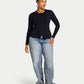 Womens Essential Long Sleeve Button Top