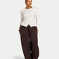 Womens Essential Long Sleeve Button Top