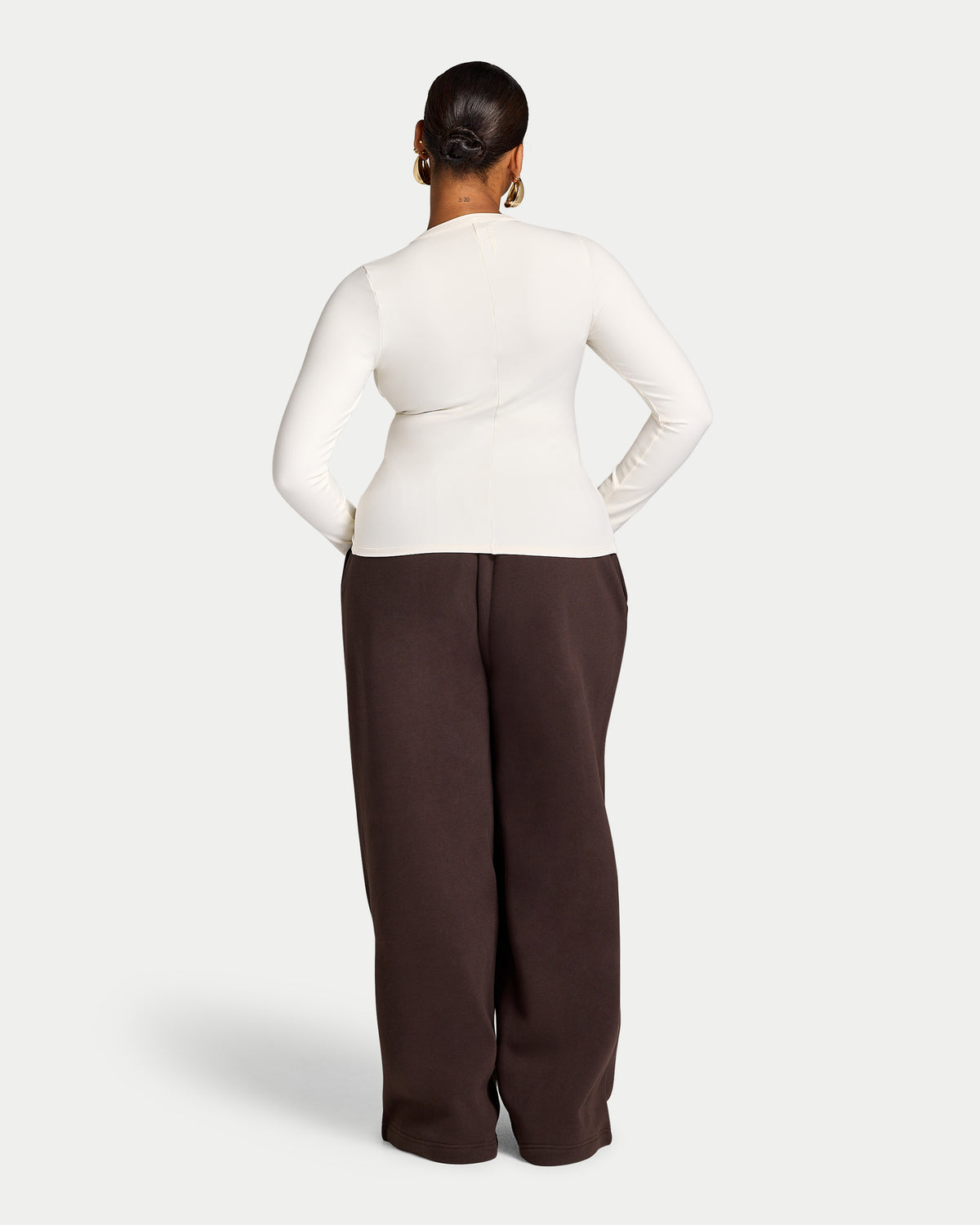 Womens Essential Long Sleeve Button Top