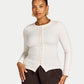 Womens Essential Long Sleeve Button Top