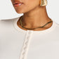 Womens Essential Long Sleeve Button Top