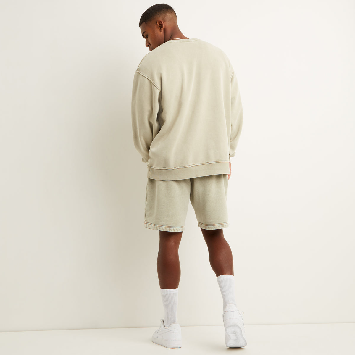 REWEAR Washed Oversized Sweatshirt - Vintage Grey Green