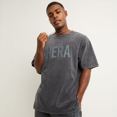 REWEAR Washed Oversized T-Shirt - Vintage Black