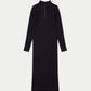 Womens Ribbed Base Long Sleeve Midi Dress