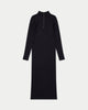 Womens Ribbed Base Long Sleeve Midi Dress