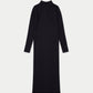 Womens Ribbed Base Long Sleeve Midi Dress