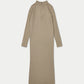 Womens Ribbed Base Long Sleeve Midi Dress