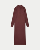 Womens Ribbed Base Long Sleeve Midi Dress