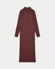 Womens Ribbed Base Long Sleeve Midi Dress