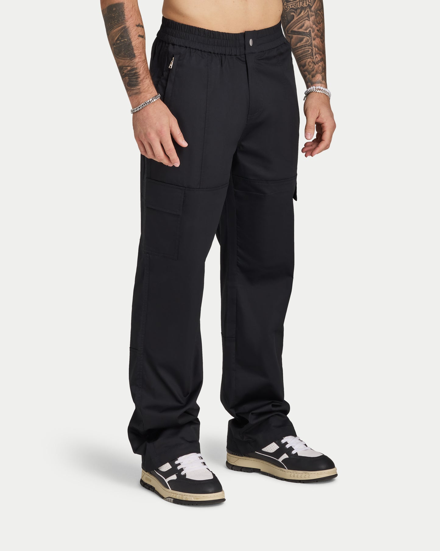 حمولة مريحة للرجال مغسولة - أسود 