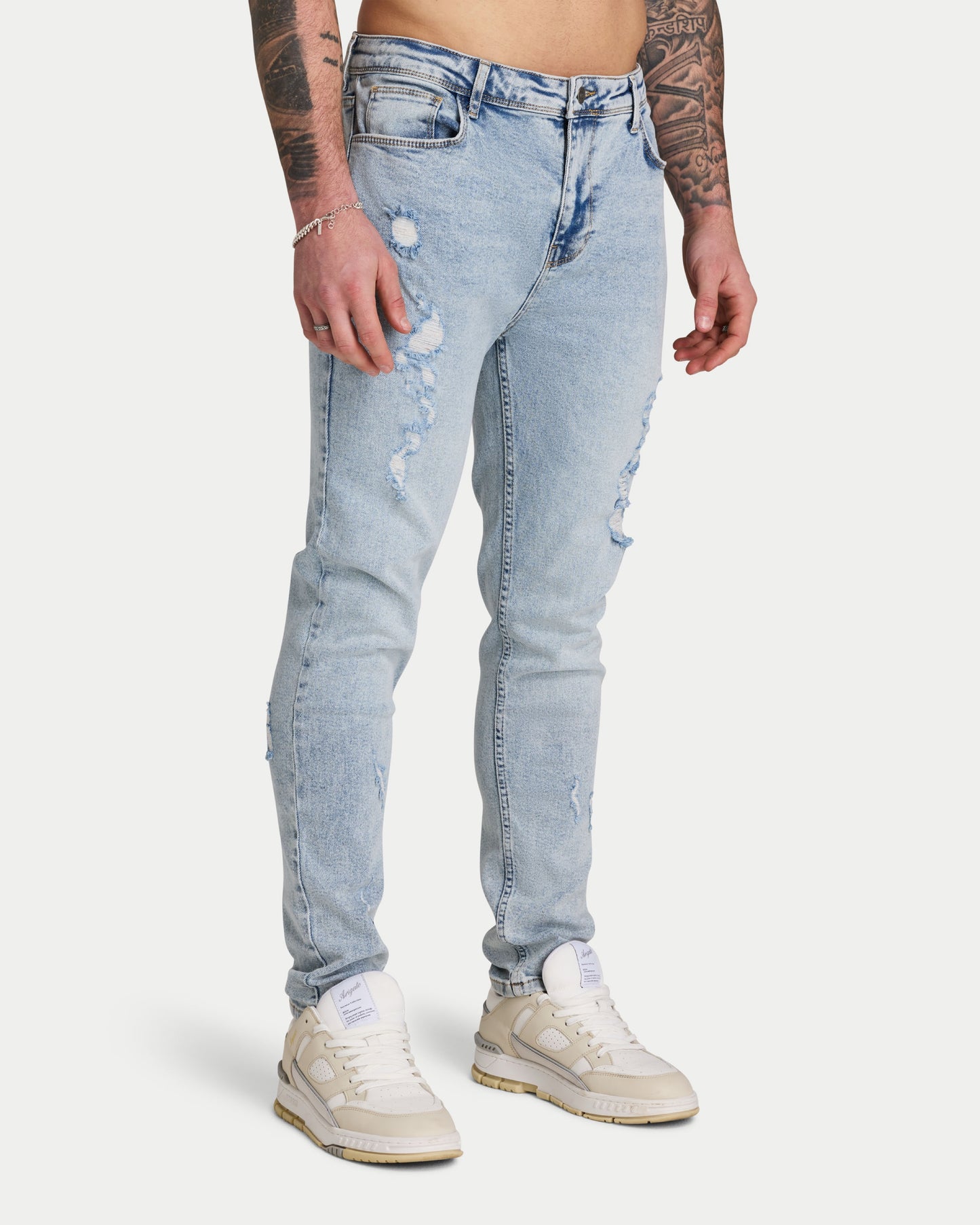 Mens Distressed Slim Fit Jean
