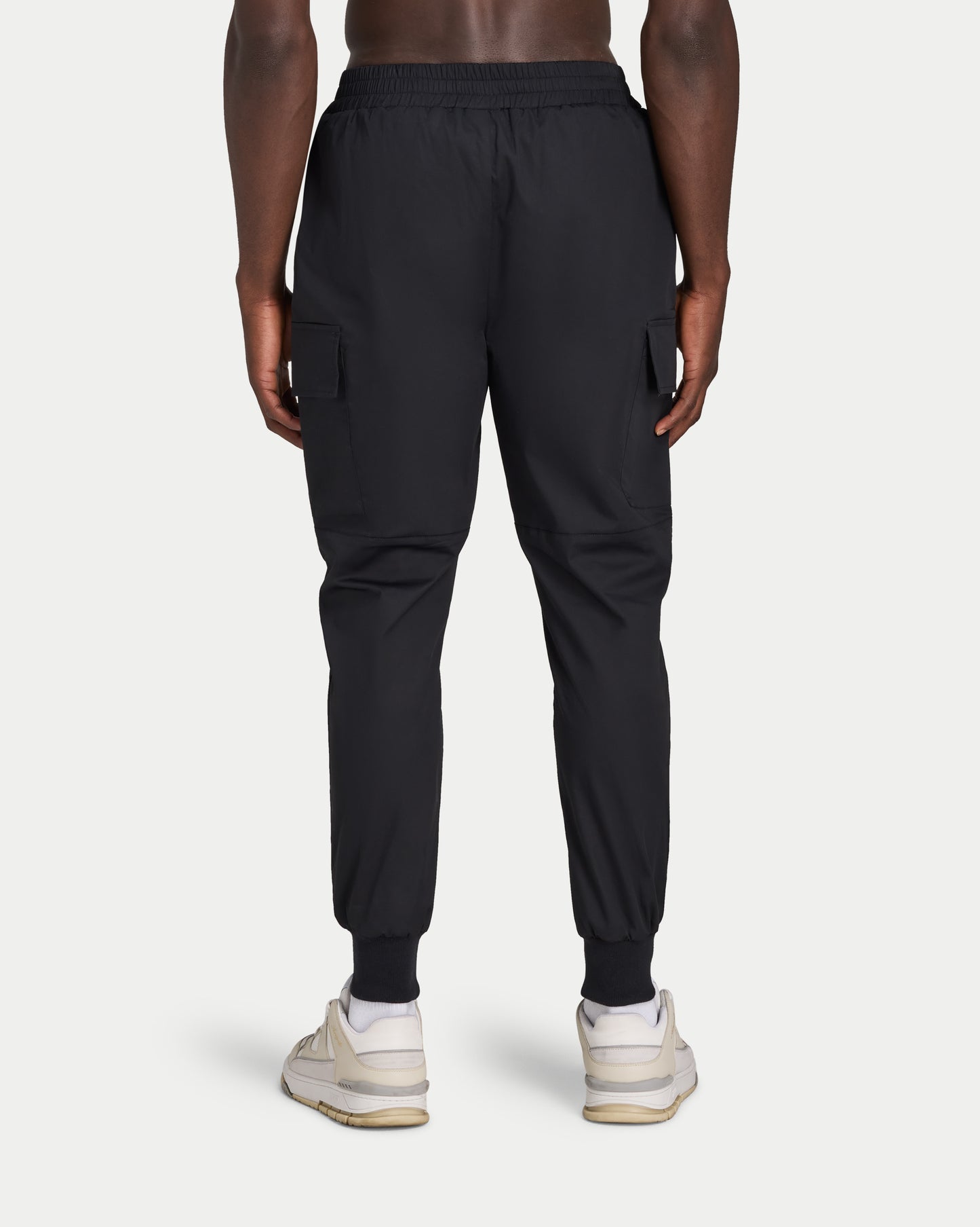 بنطال كارجو رجالي مغسول - أسود