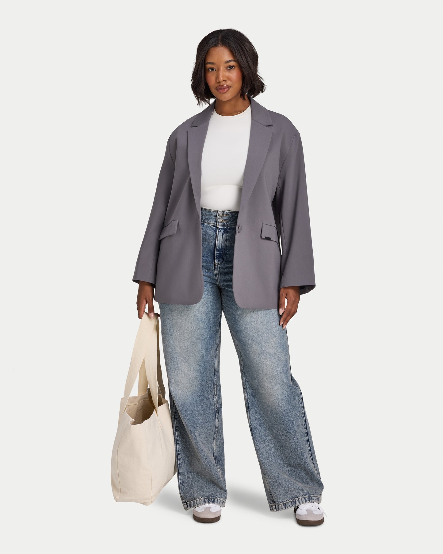 Womens Studio Oversized Blazer