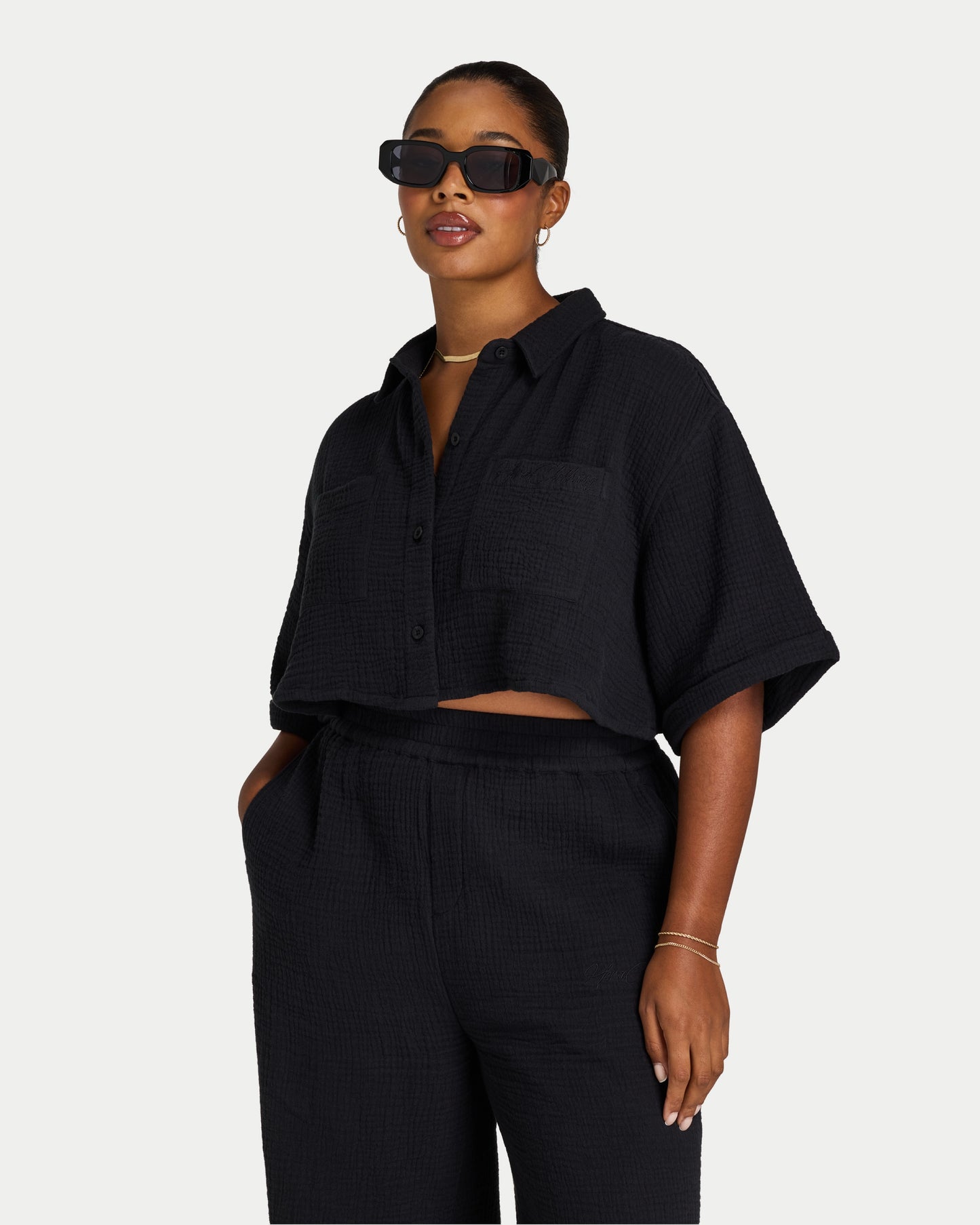 Womens Resort Cropped Shirt