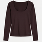 Womens Essential Dual Wear Long Sleeve Top