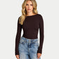 Womens Essential Dual Wear Long Sleeve Top