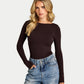 Womens Essential Dual Wear Long Sleeve Top