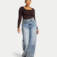Womens Essential Dual Wear Long Sleeve Top
