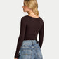 Womens Essential Dual Wear Long Sleeve Top