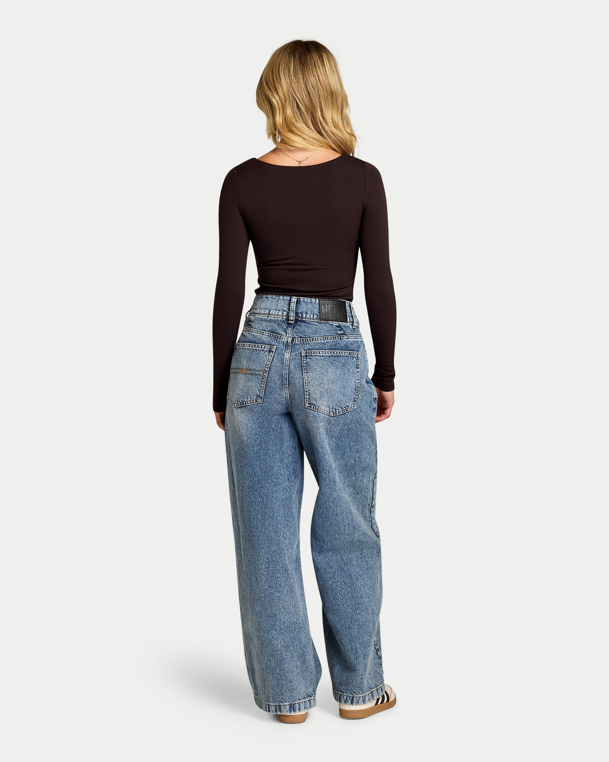 Womens Essential Dual Wear Long Sleeve Top