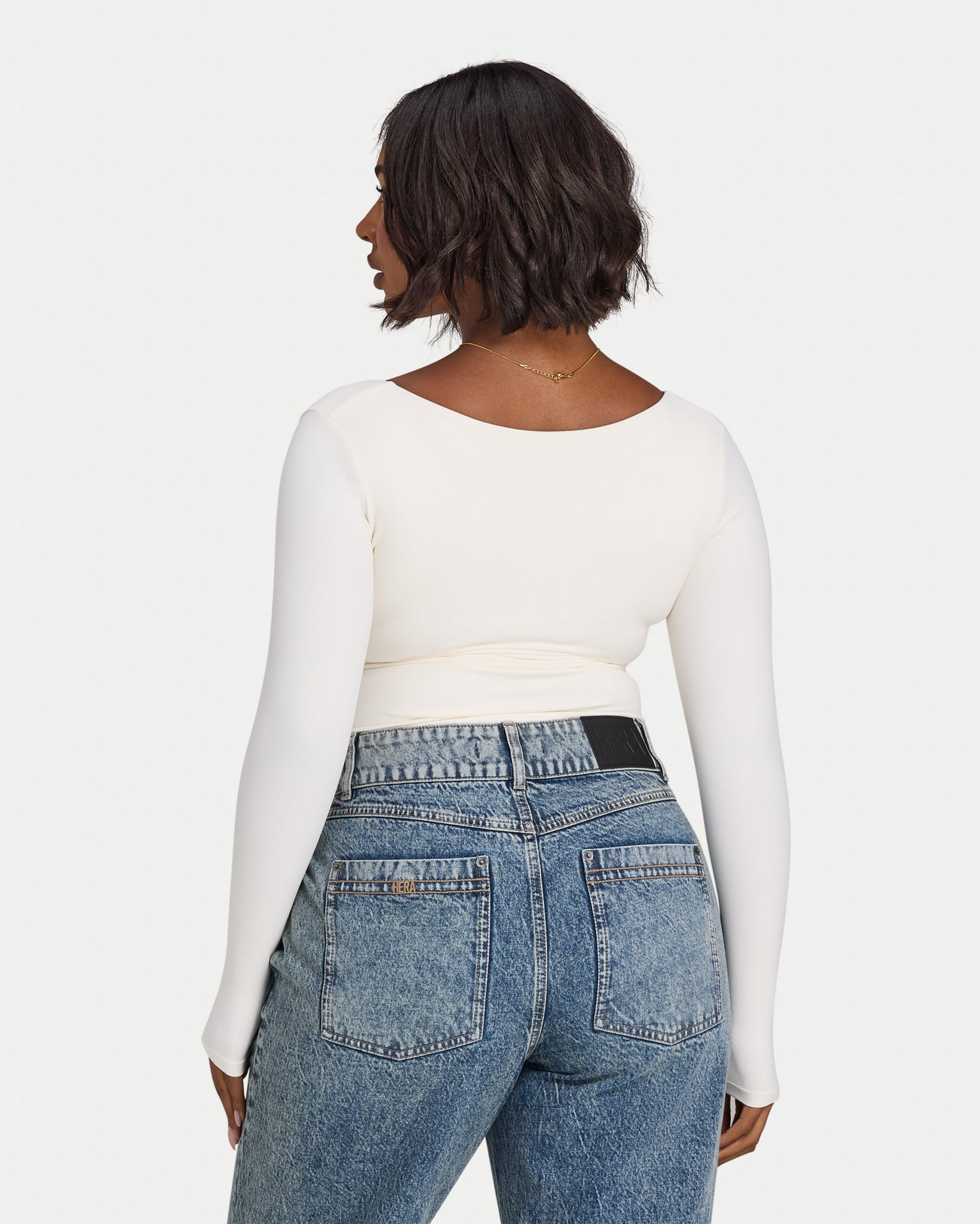 Womens Essential Dual Wear Long Sleeve Top