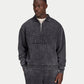 Mens Signature Washed Oversized 1/4 Zip Sweatshirt
