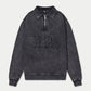 Mens Signature Washed Oversized 1/4 Zip Sweatshirt