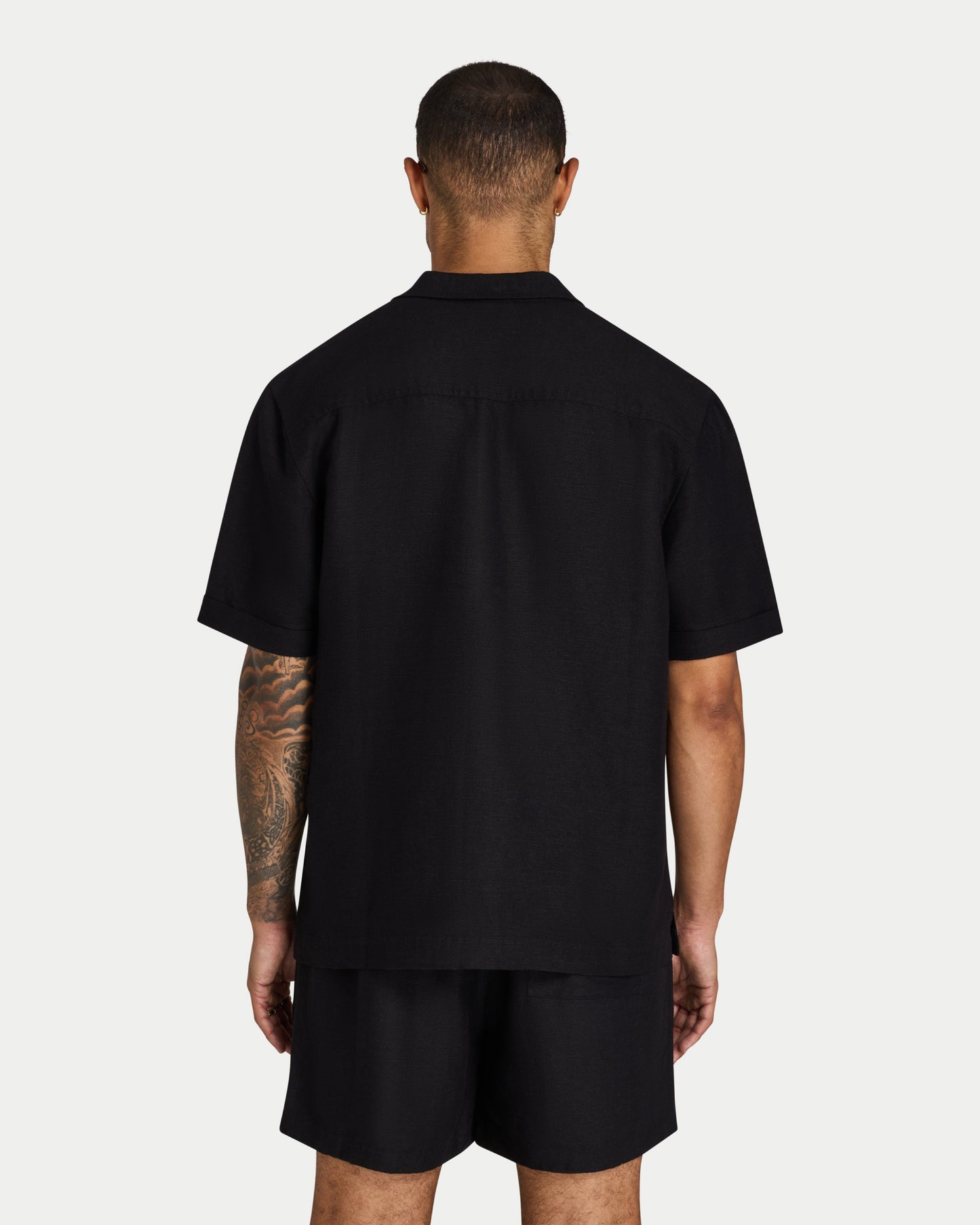 Mens Linen Short Sleeve Shirt 