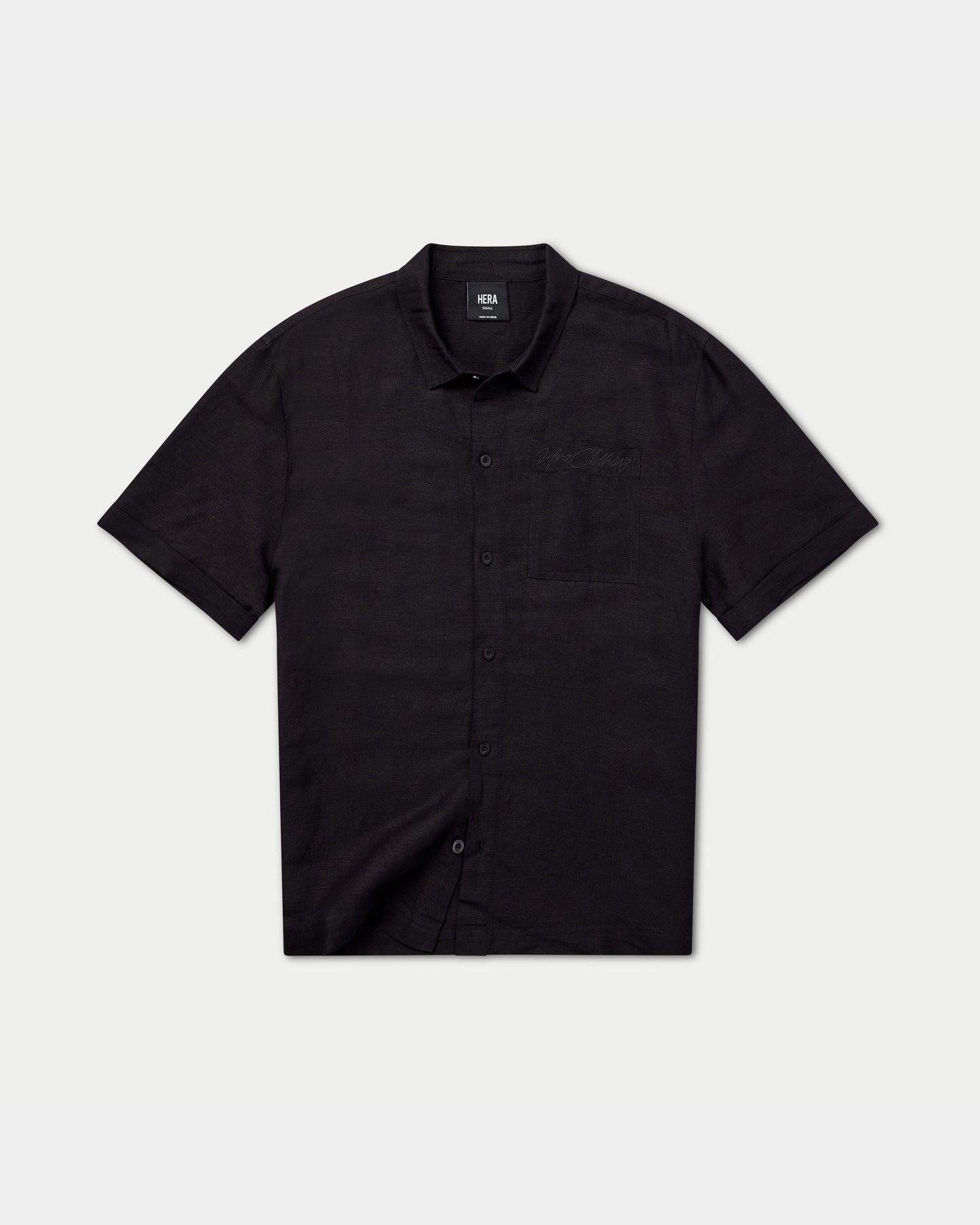 Mens Linen Short Sleeve Shirt 