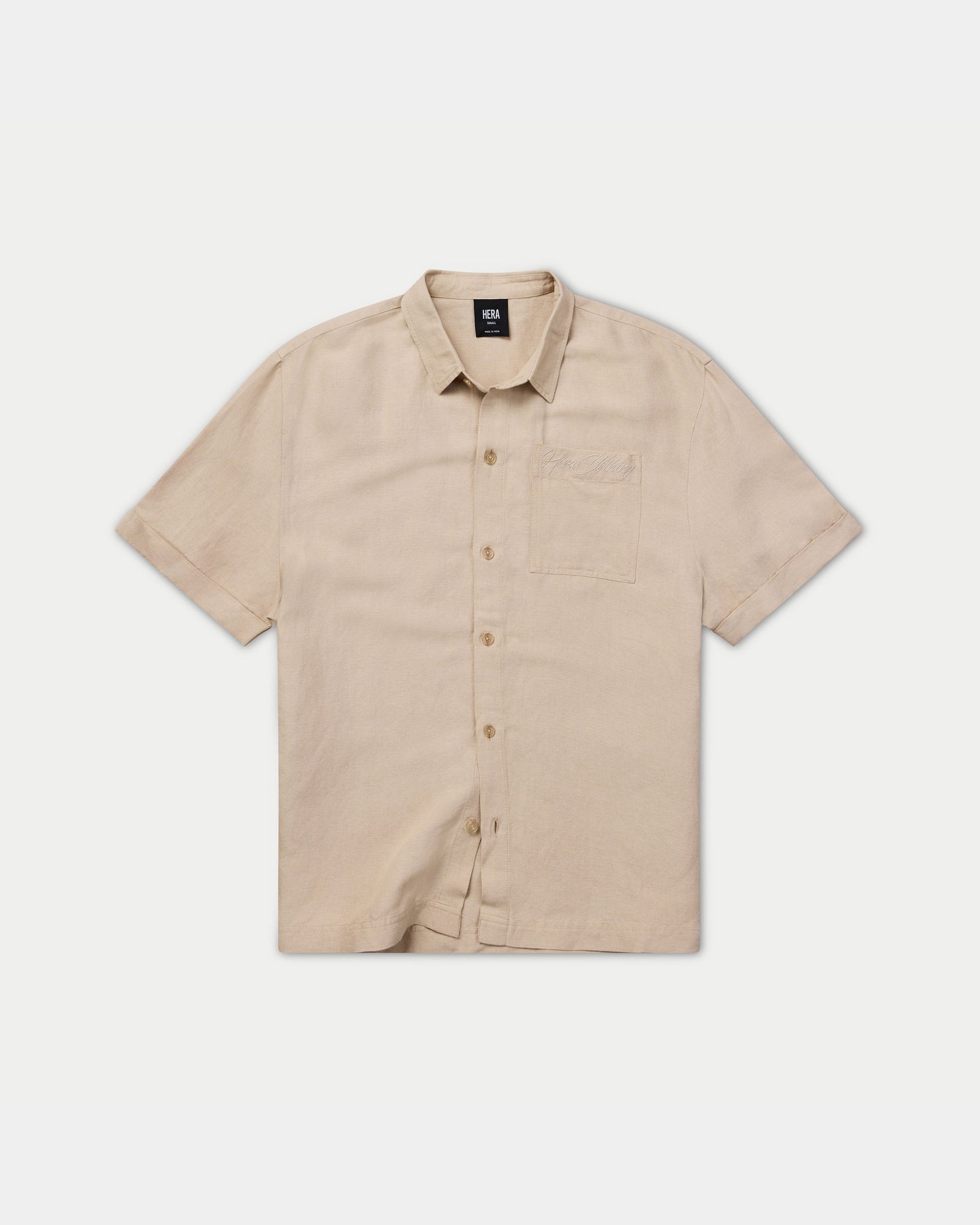 Mens Linen Short Sleeve Shirt