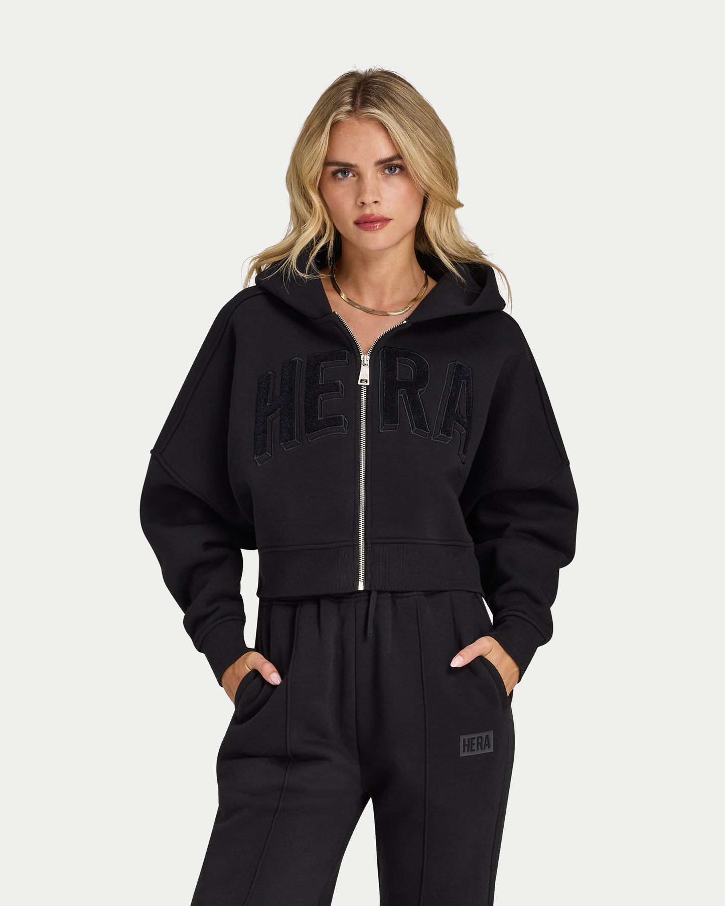 Womens 365 Cropped Zip Hoodie