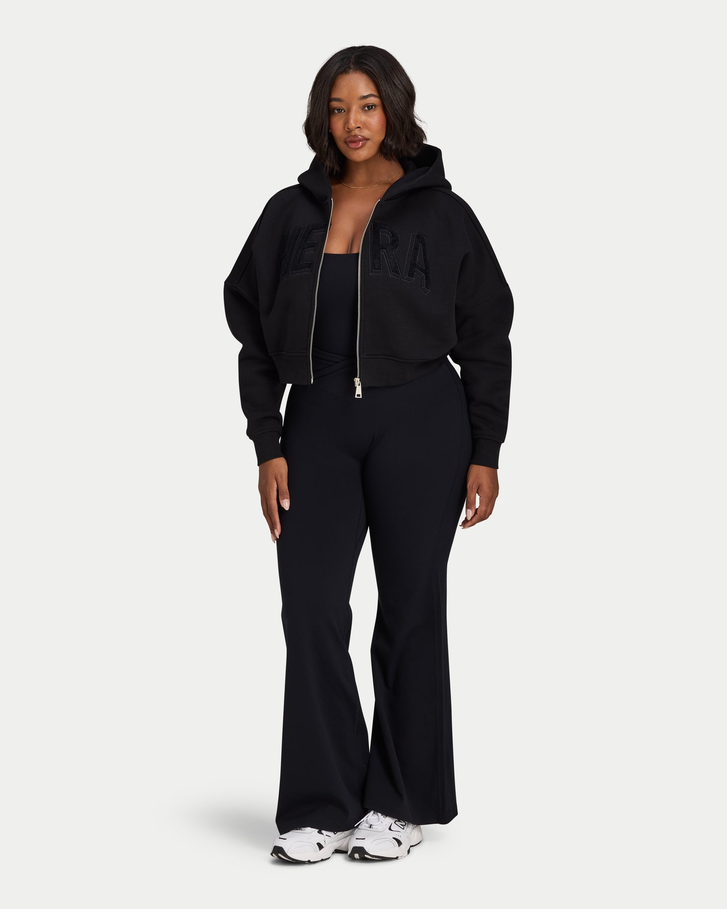 Womens 365 Cropped Zip Hoodie