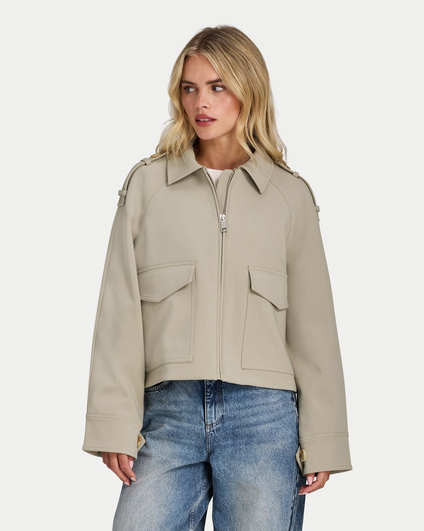 Womens Studio Collared Jacket