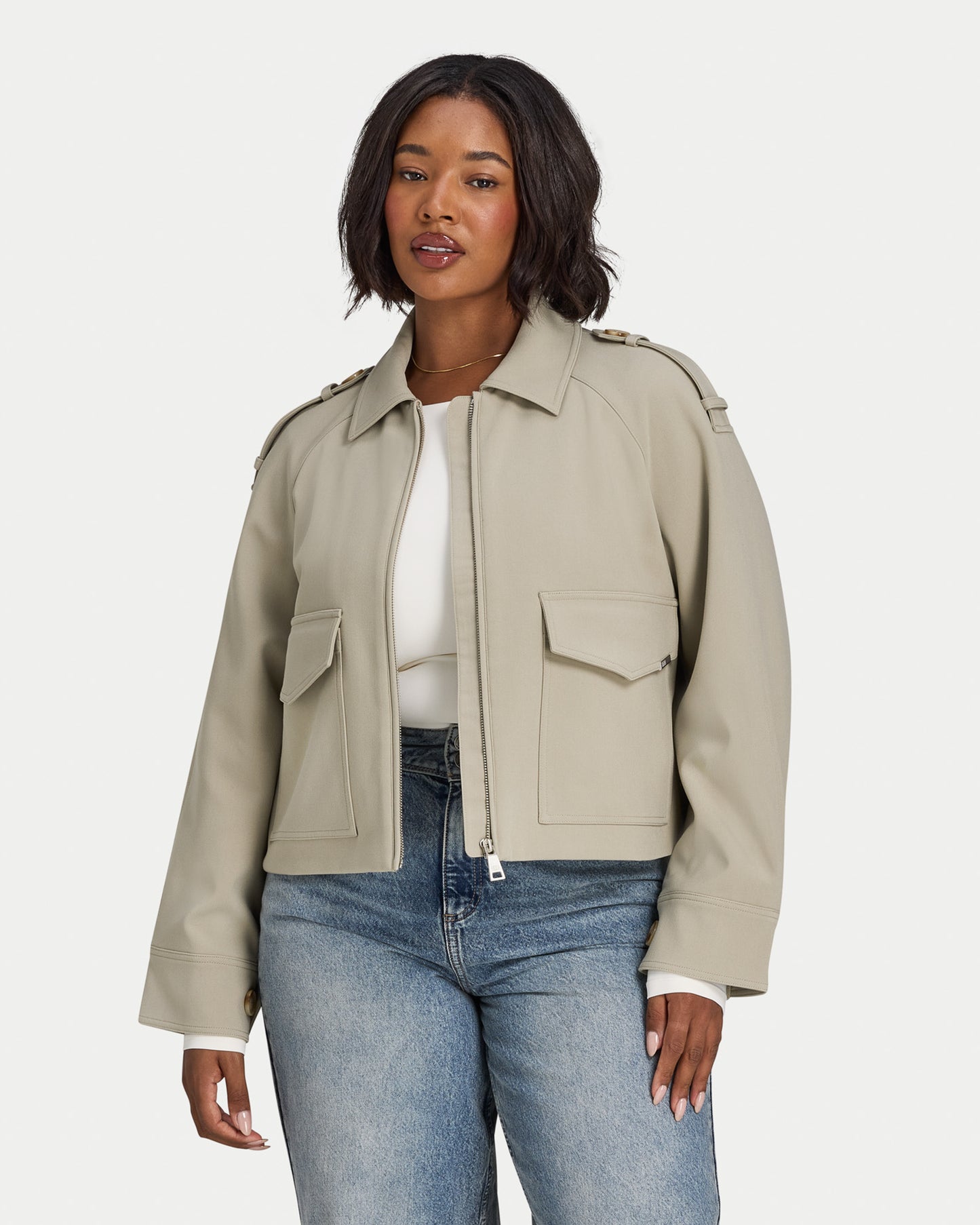 Womens Studio Collared Jacket