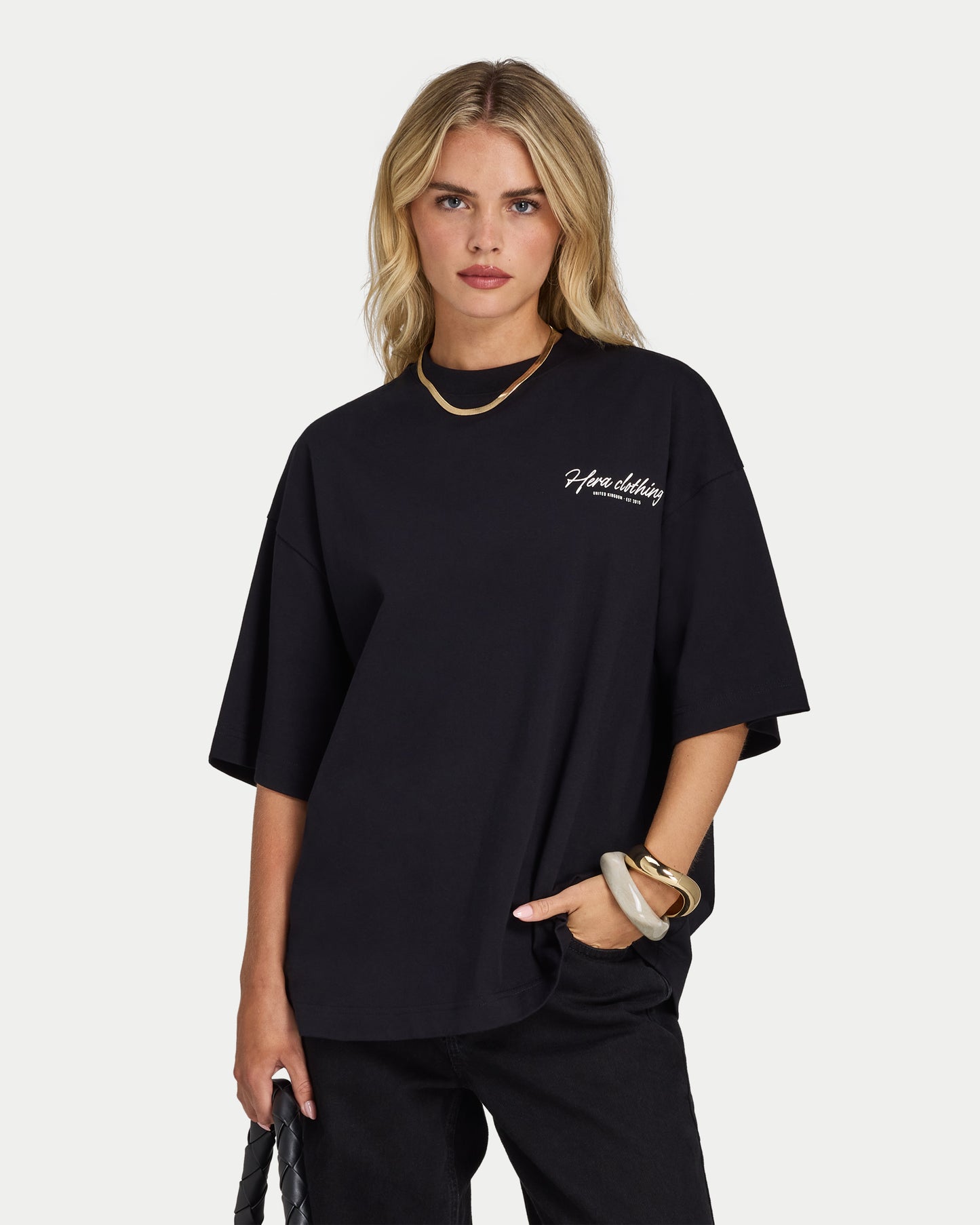 Womens Script Oversized T-shirt