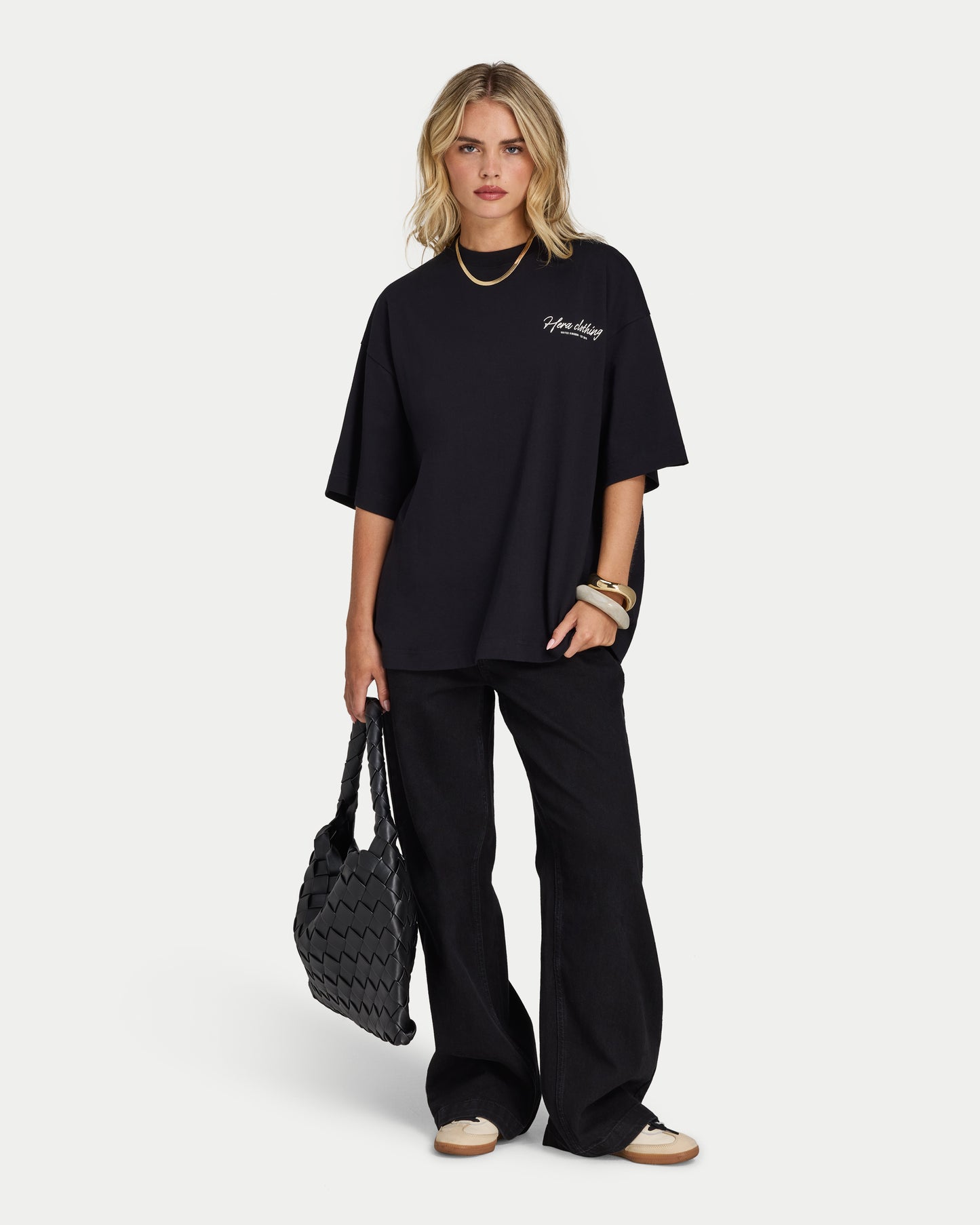 Womens Script Oversized T-shirt