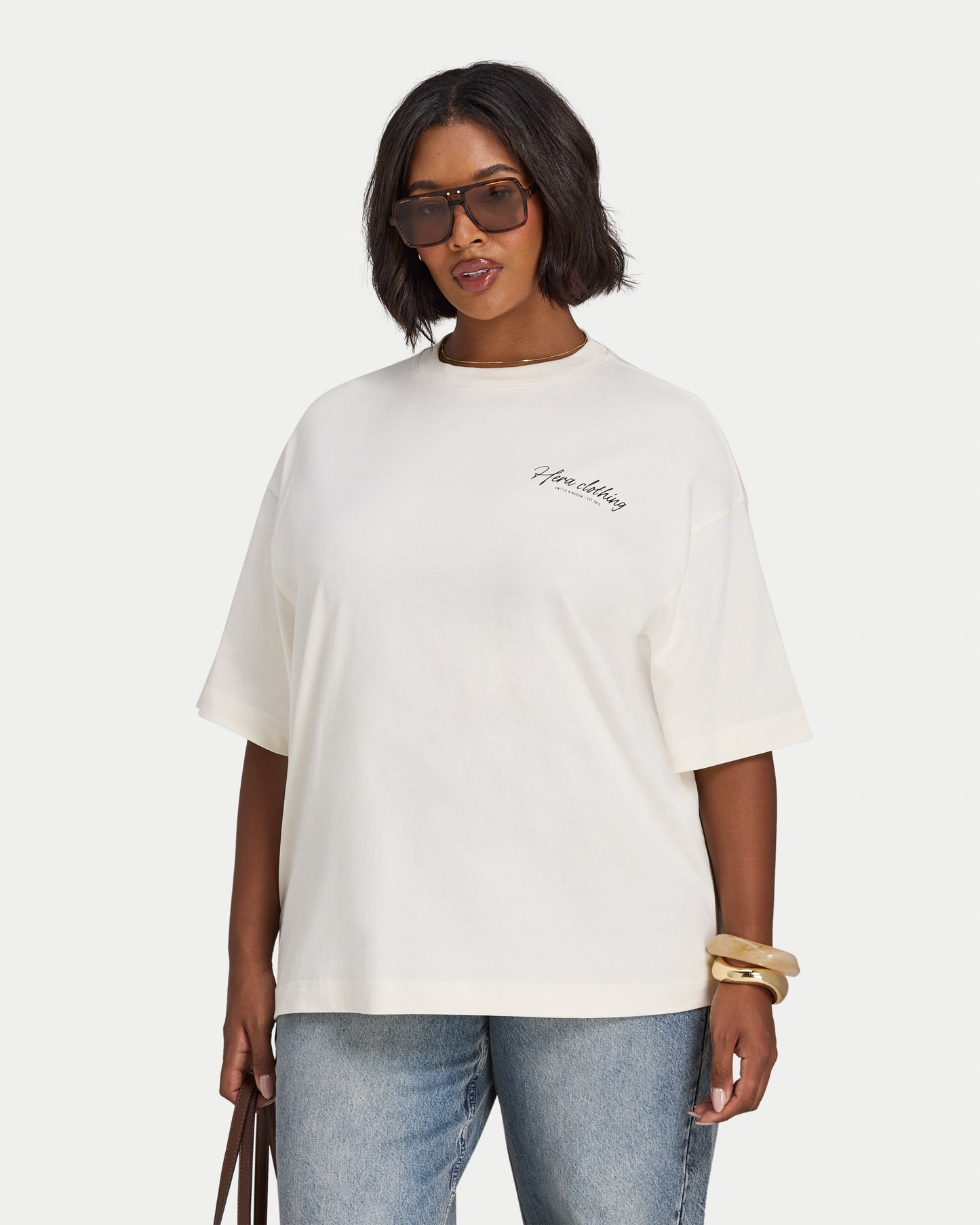 Womens Script Oversized T-shirt