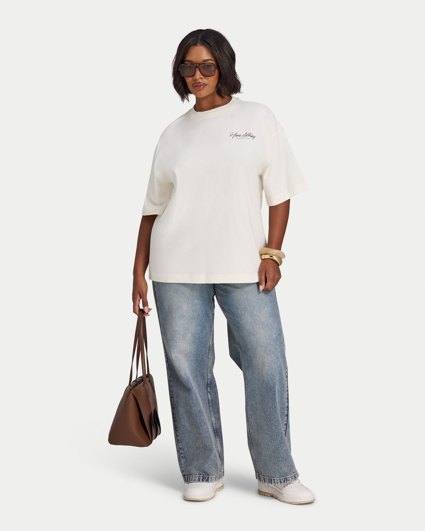 Womens Script Oversized T-shirt