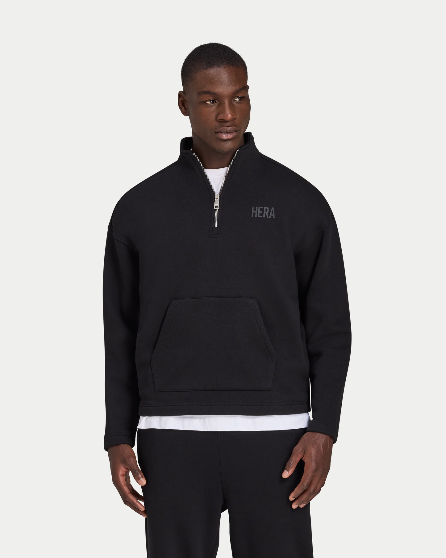 Mens Staple Oversized ¼ Zip Sweatshirt
