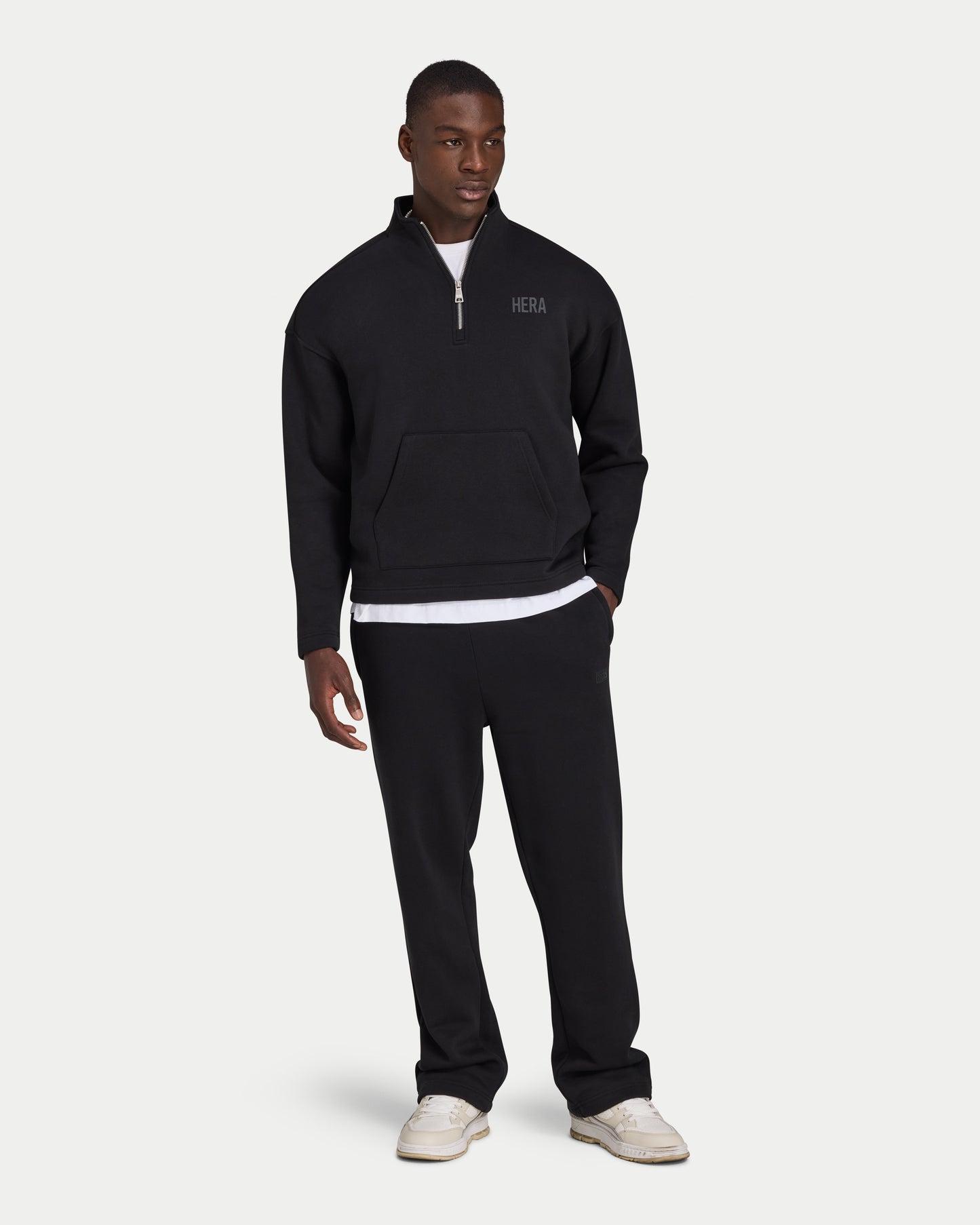 Mens Staple Oversized ¼ Zip Sweatshirt