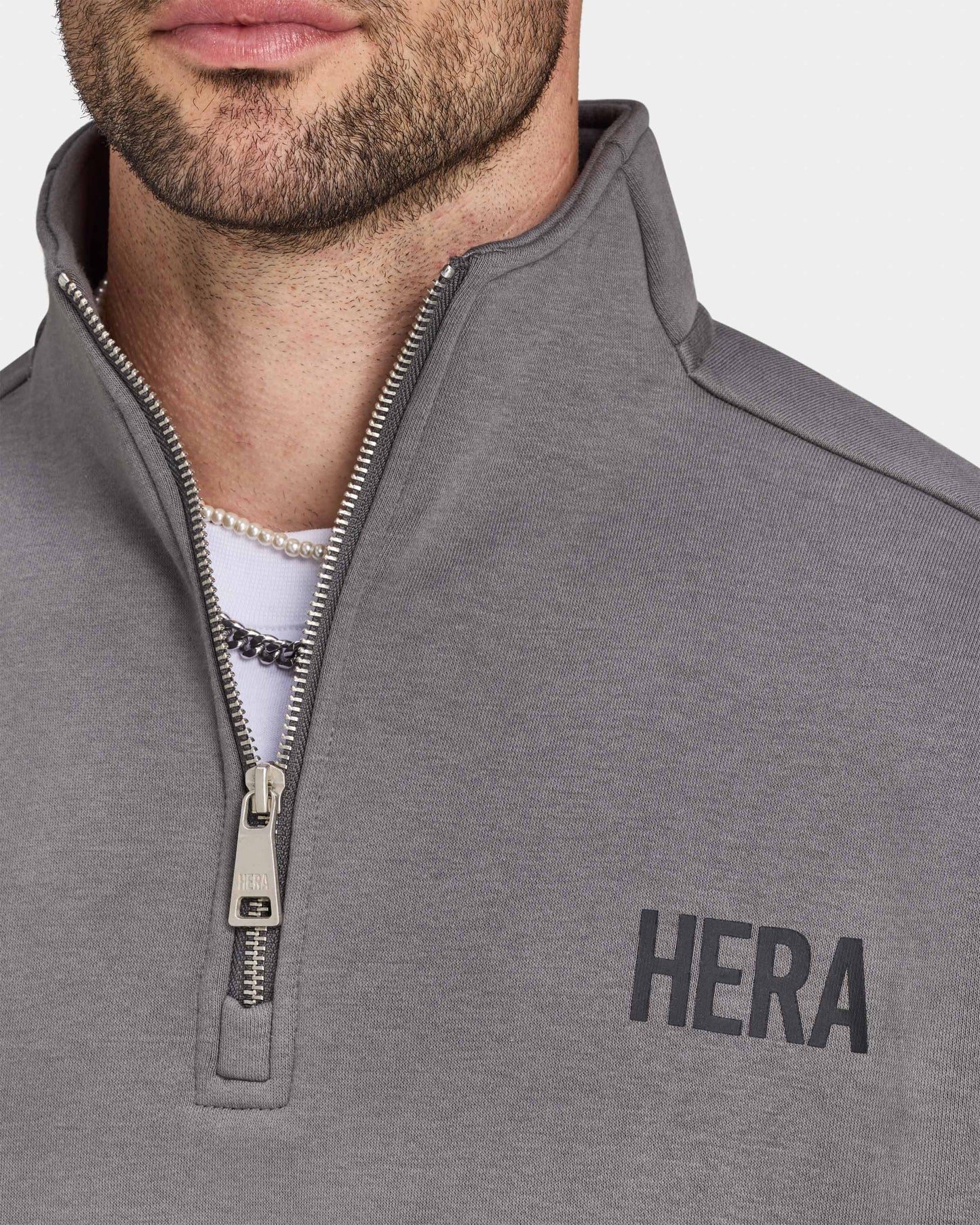 Mens Staple Oversized ¼ Zip Sweatshirt