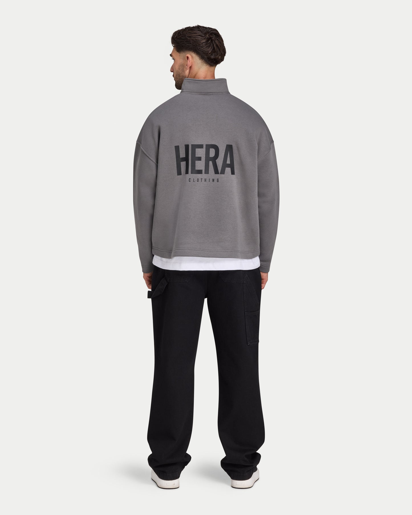 Mens Staple Oversized ¼ Zip Sweatshirt
