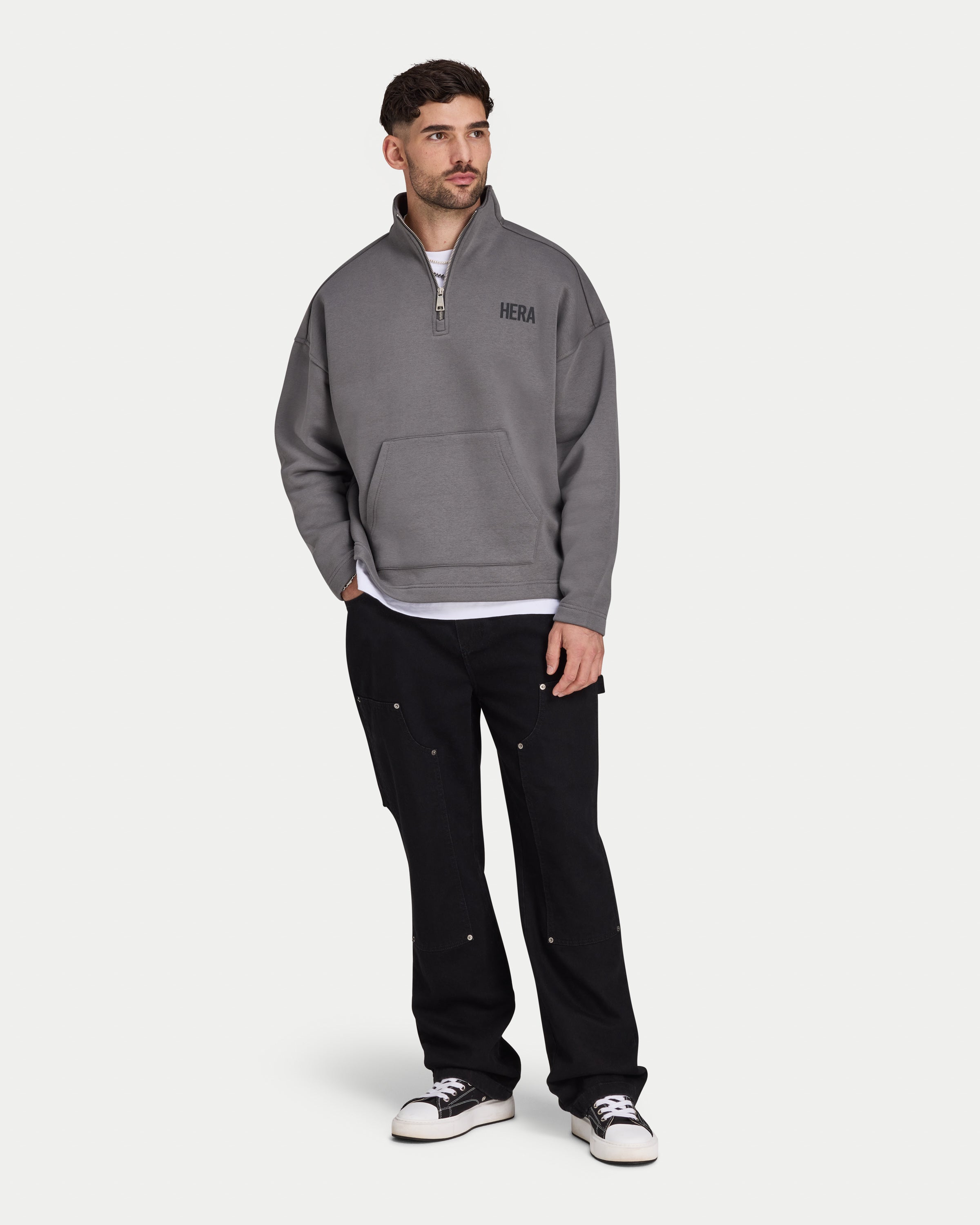Mens Staple Oversized ¼ Zip Sweatshirt – HERA Clothing