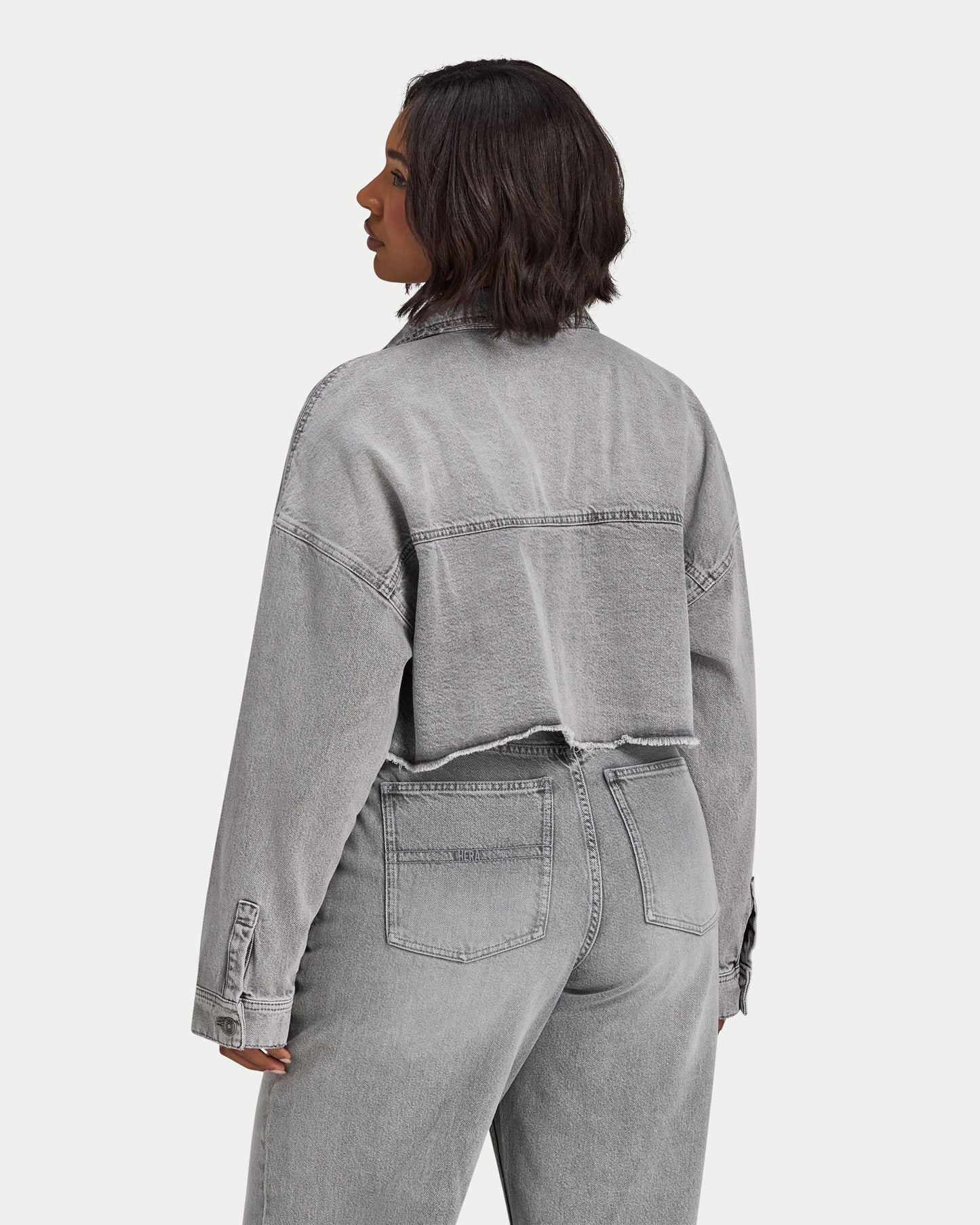 Womens Cropped Denim Jacket