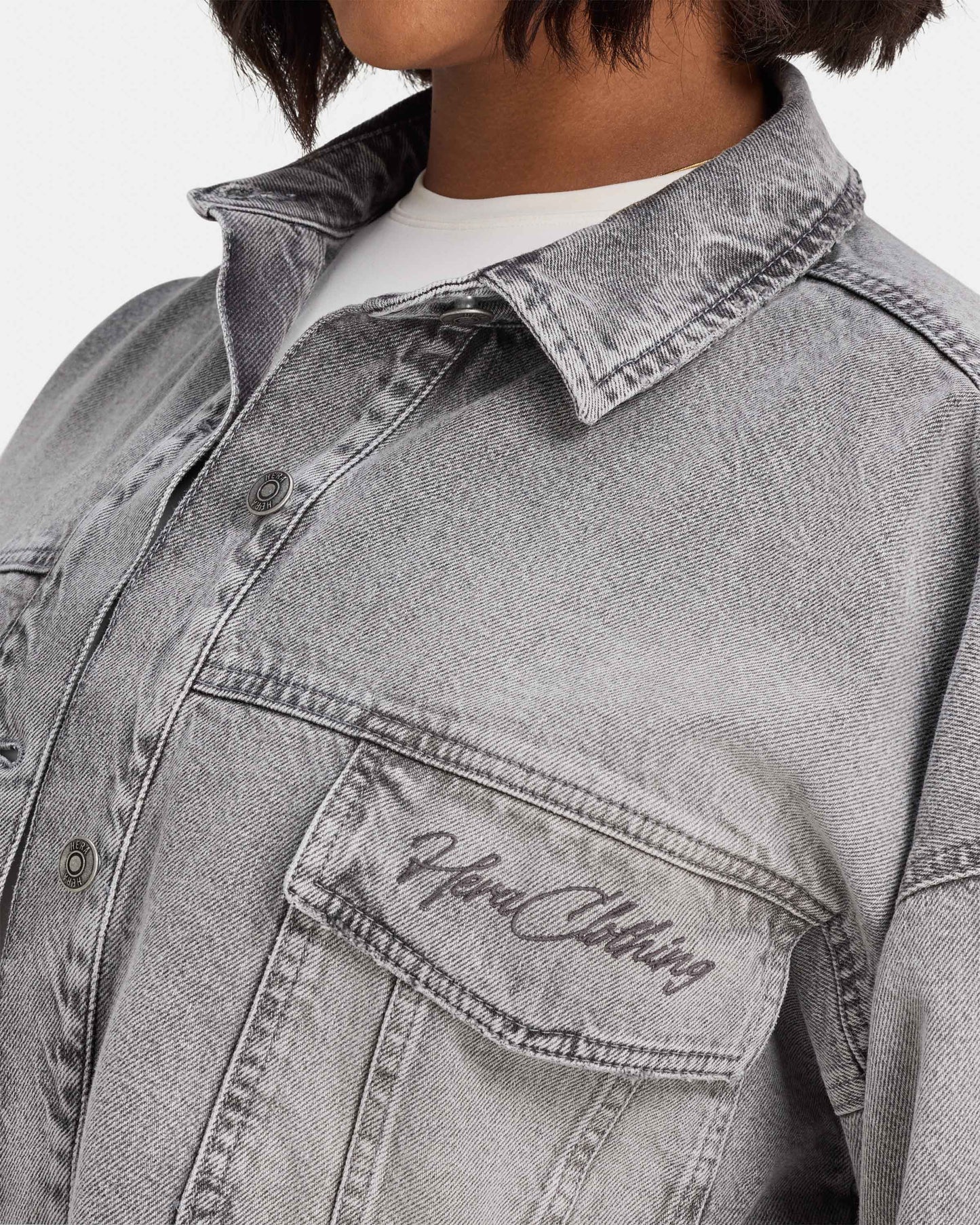 Womens Cropped Denim Jacket