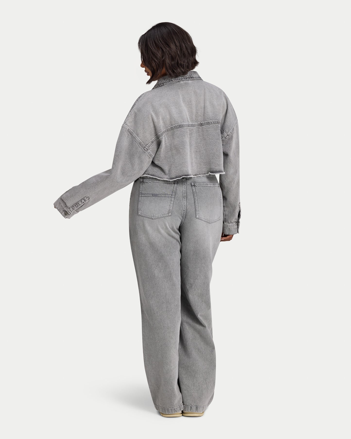 Womens Cropped Denim Jacket